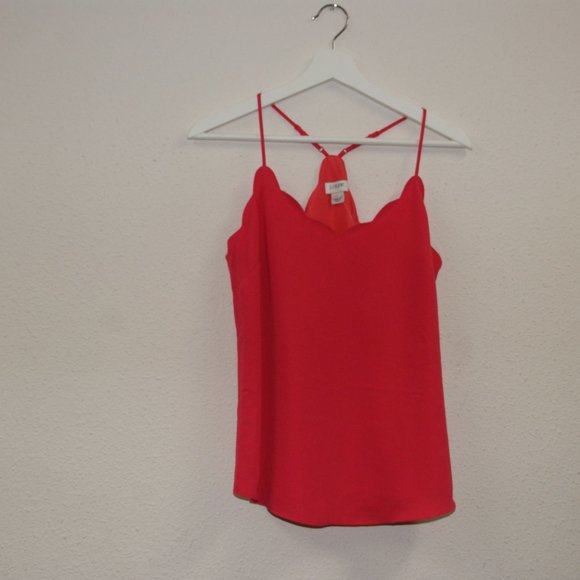 J.CREW Pink Scalloped Cami Tank Top sz 4 NEW NWT - Picture 4 of 11